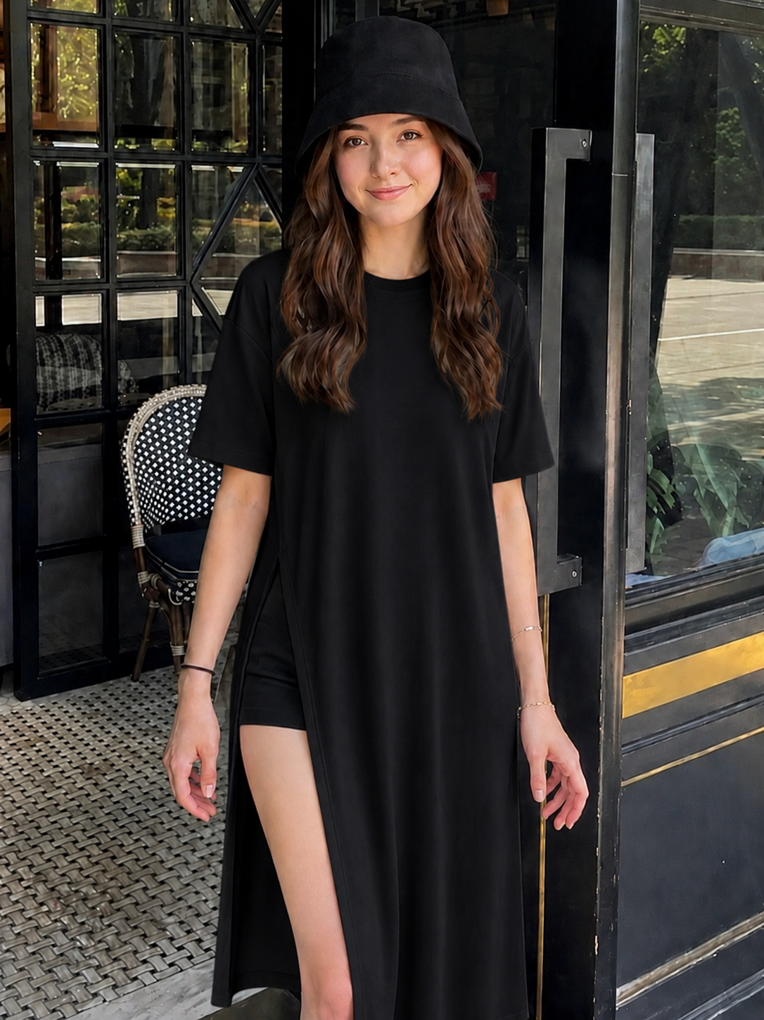 Side-Slit Lounge Dress